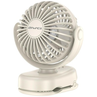 Mini stolni ventilator F45 sa stezaljkom 1200 mAh, bijeli