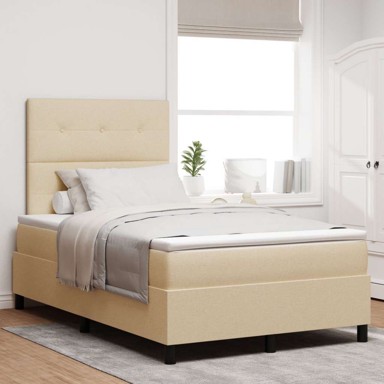 Box Spring krevet s madracem, bež, 120x200 cm