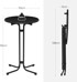 Sklopivi barski stol s presvlakom Ø 80 cm, bijela