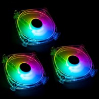 LAMPTRON Računalni ventilator Icecloud+ ARGB 120, trostruko pakiranje PWM - prozirni LAMP-ABAR103