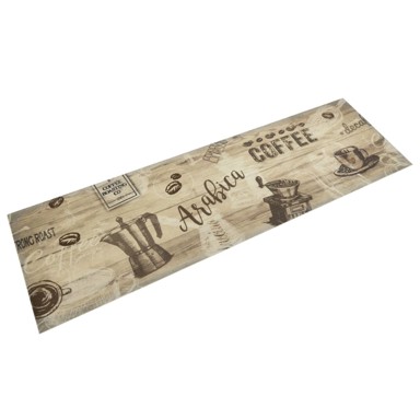 Kuhinjski tepih perivi s natpisom Coffee 45 x 150 cm baršunasti