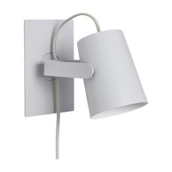 HUBSCH Svijetlo siva zidna lampa Ardent