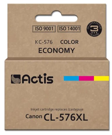 ACTIS Zamjenska tinta KC-576 za Canon pisač CL-576XL Supreme, 15 ml, cijan, žuta, magenta