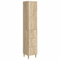 Set ormara, 2 pcs, 33 x 34,5 x 90 cm, konstruirano drvo, crna