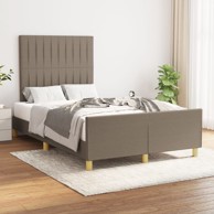 Okvir za krevet s uzglavljem smeđesivi 120x200 cm od tkanine