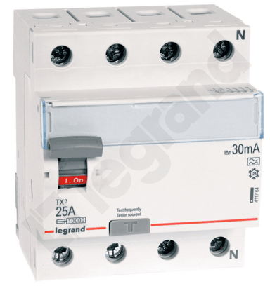 LEGRAND 4P 25A 0.03A diferencijalni prekidač tip A P304 TX3