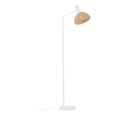 KAVE HOME Podna lampa u prirodnoj boji sa sjenilom od ratana (visina 157 cm) Damila 