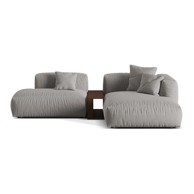 MICADONI HOME Svijetlo siva kutna garnitura (s desnim kutom) Martina, 285x176x75 cm