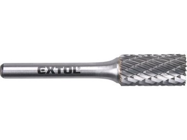 EXTOL INDUSTRIAL Karbidno glodalo 8703715, cilindrično s čelnim zubima, promjer 12 x 25 mm, prihvat 6 mm, srednji rez