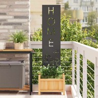 Dekorativna pregrada za vrt 32 x 140 cm hladno valjana čelična, crna