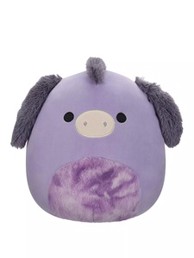 SQUISHMALLOWS Plišana igračka Deacon ljubičasti magarac s tie-dye trbuhom 30 cm, ljubičasta  