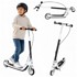TRIKE FIX Dječji romobil na dva kotača s LED osvjetljenjem i dvostrukim kočnicama, crni