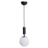 SQUID LIGHTING Bijela/crna viseća svjetiljka sa staklenim sjenilom ø 15 cm Hector