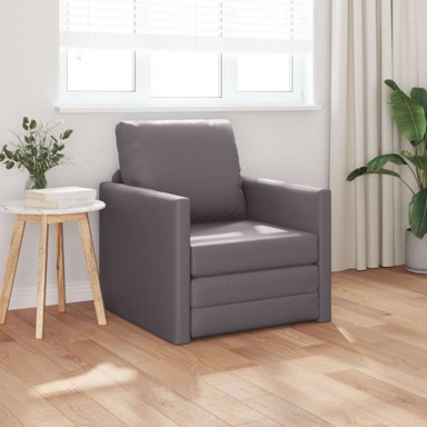 Sofa krevet 2-u-1 umjetna koža siva