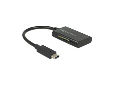 DELOCK Čitač memorijskih kartica 19 in 1, crni, USB-C (M) 3.1