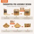 VEVOR Sauna soba WJ-003, 1500x1500x1907 mm, drvena