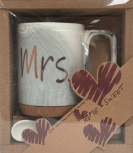 Set porculanska šalica i žličica u poklon kutiji, MARBLE MRS.