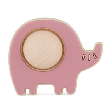 PETITE MARS Grickalica za zube Elephant Edwin, 6 m+, silikonska, Dusty Rose