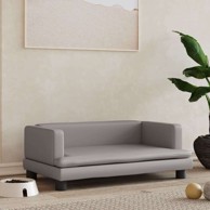 Krevet za pse od umjetne kože, 80 × 45 × 30 cm, siva  