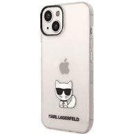 KARL LAGERFELD Zaštitna maskica KLHCP14MCTTRI, iPhone 14 Plus, Choupette Logo, prozirna, roza
