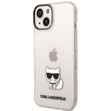 KARL LAGERFELD Zaštitna maskica KLHCP14MCTTRI, iPhone 14 Plus, Choupette Logo, prozirna, roza