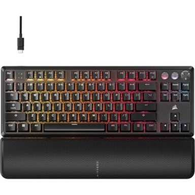 CORSAIR Gaming tipkovnica K70 Pro, mehanička, žičana, Corsair MGX V2 prekidači, TKL, crna