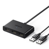UGREEN Adapter CM409 USB 3×2.0 crni