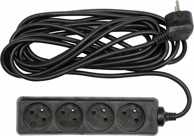 VOREL TOYA produžni kabel U.4g*1.5m /kućni, crna