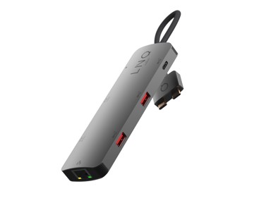 LINQ Docking stanica 7in2 Pro, USB-C, 2x USB-A, 1x USB-C, 2x HDMI, 1x ethernet, 1x USB-C PD, sivi