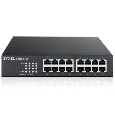 ZYXEL Switch GS1100-16 V3, 16x RJ45 1G, neupravljani, rackmount