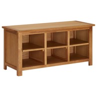 Stalak za cipele, 90 x 37 x 45 cm, masivna hrastovina