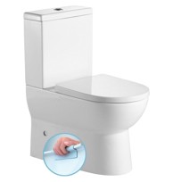AQUALINE WC kombinacija JALTA, rimless, donje/stražnje pražnjenje, bijela, 37x78.5x63 cm