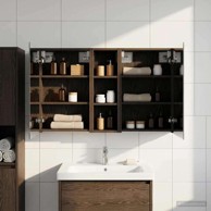 Set kupaonskih ormarića s policom, 3 kom, 100 x 10.5 x 60.5 cm
