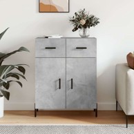 Komoda od konstruiranog drva, 69,5 x 34 x 90 cm, beton siva