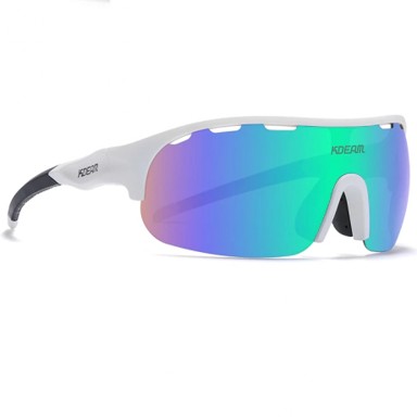 KDEAM Biciklističke naočale Lansing 07, bijelo-zelena