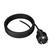 Kabel za napajanje s ravnim utikačem 5 m 3 x 1 mm² 16 A IP44, crni