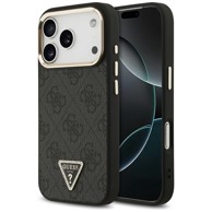 GUESS 4G Triangle Logo MagSafe maskica, iPhone 17 Pro, crna