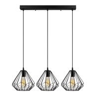OPVIQ LIGHTS Crna viseća svjetiljka s metalnim sjenilom Diamond