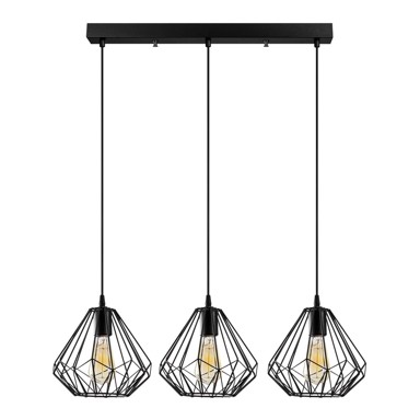 OPVIQ LIGHTS Crna viseća svjetiljka s metalnim sjenilom Diamond