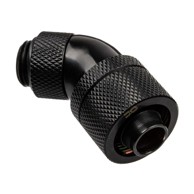 ALPHACOOL Spojnica 45° HF, G1/4 inča vanjski navoj na 16/10mm, rotirajući, crni