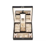 SPRINGOS Kutija za nakit HA1031, 25.3 x 25.3 x 8.5 cm, crna