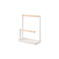 YAMAZAKI Bijela višenamjenski stalak s detaljima bukovine Tosca