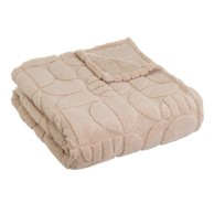 CASA SELECCIÓN Svjetlo smeđa deka od mikropliša, 130x160 cm, Mid Century
