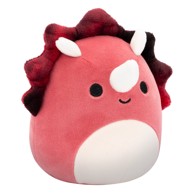 SQUISHMALLOWS Plišana igračka triceratops Tristan, 12cm, crveni