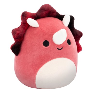 SQUISHMALLOWS Plišana igračka triceratops Tristan, 12cm, crveni