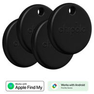 CHIPOLO Bluetooth lokator Pop, crni, 4 kom CH041