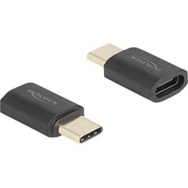 DELOCK Adapter, USB-C (M) na USB-C (Ž), crni