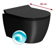 GSI WC školjka Pura Short Swirlflush, crna