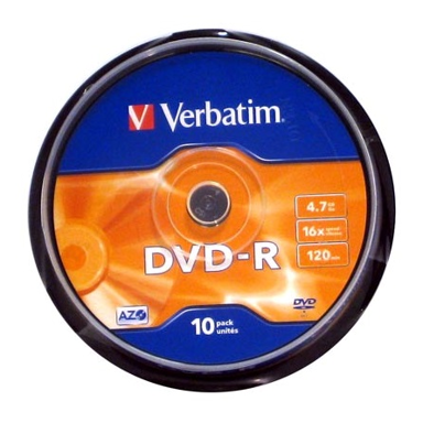 VERBATIM DVD-R Matt Silver 4,7 GB 10 kom, srebrni