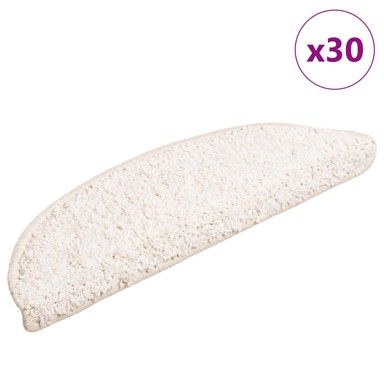 Prostirke za stepenice, 56x17x3 cm, 30 komada, bijele